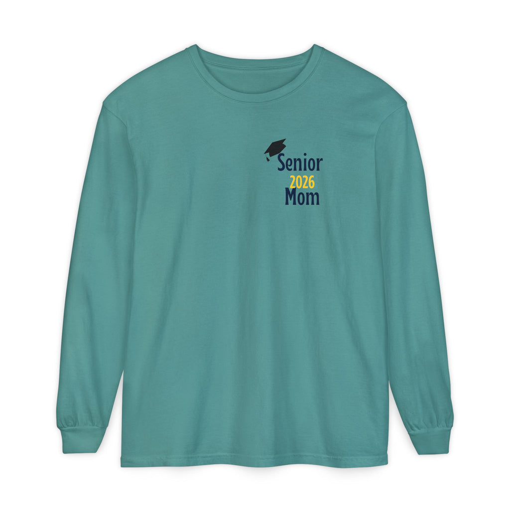 Senior Mom Class Of (2026) Customizable Gift for Mom, Long Sleeve Tee, Parent School Spirit Shirt, Personalized Mother Tee