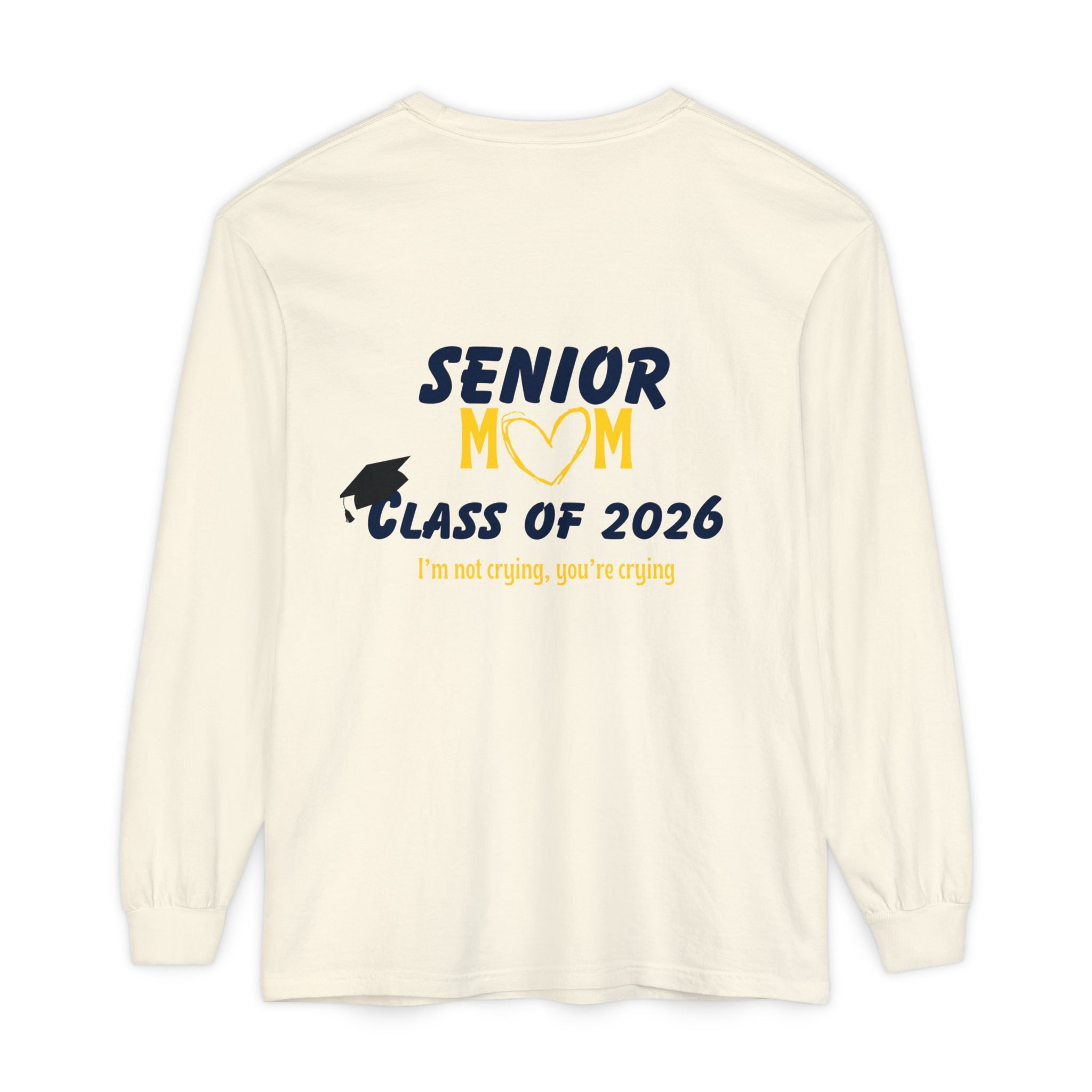 Senior Mom Class Of (2026) Customizable Gift for Mom, Long Sleeve Tee, Parent School Spirit Shirt, Personalized Mother Tee