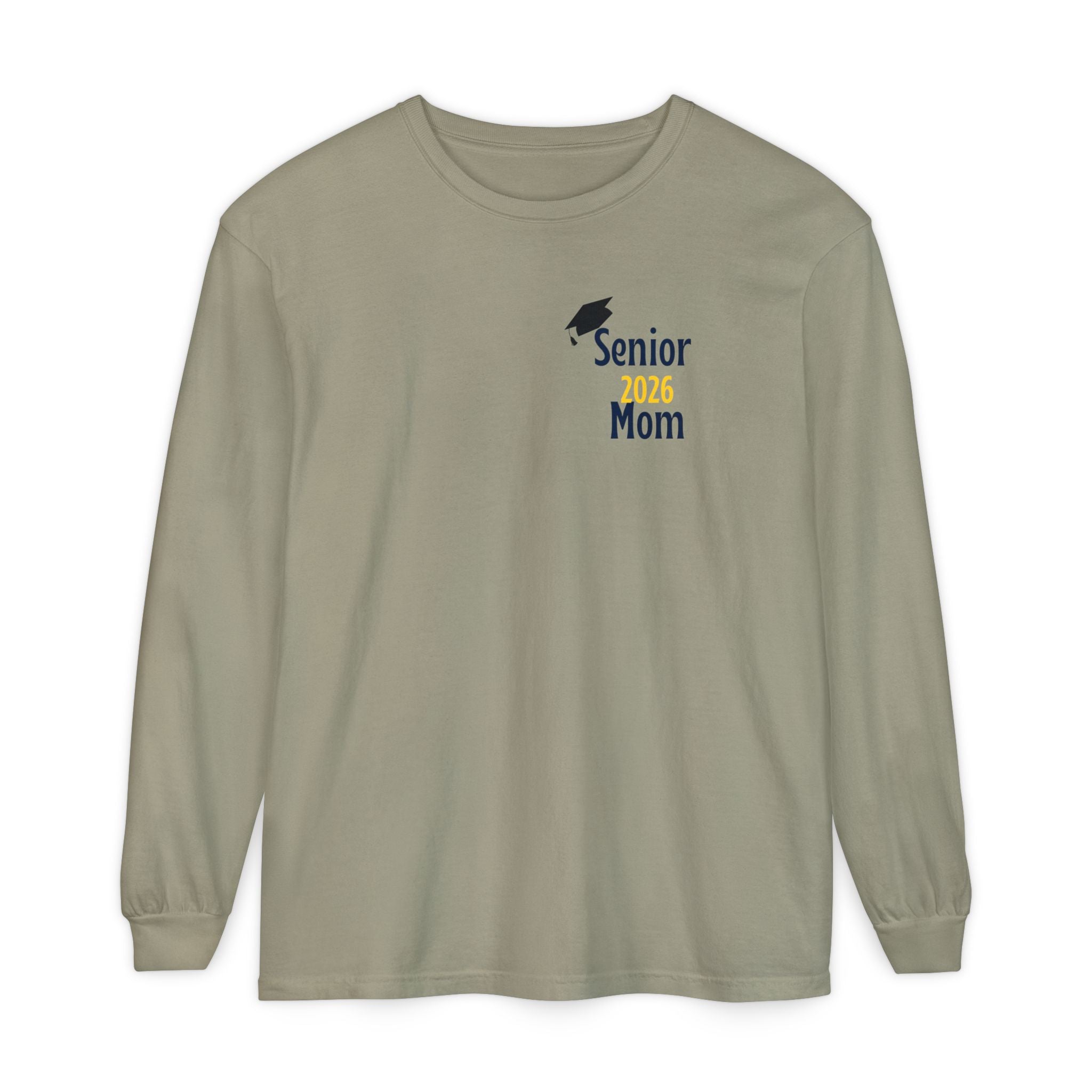 Senior Mom Class Of (2026) Customizable Gift for Mom, Long Sleeve Tee, Parent School Spirit Shirt, Personalized Mother Tee