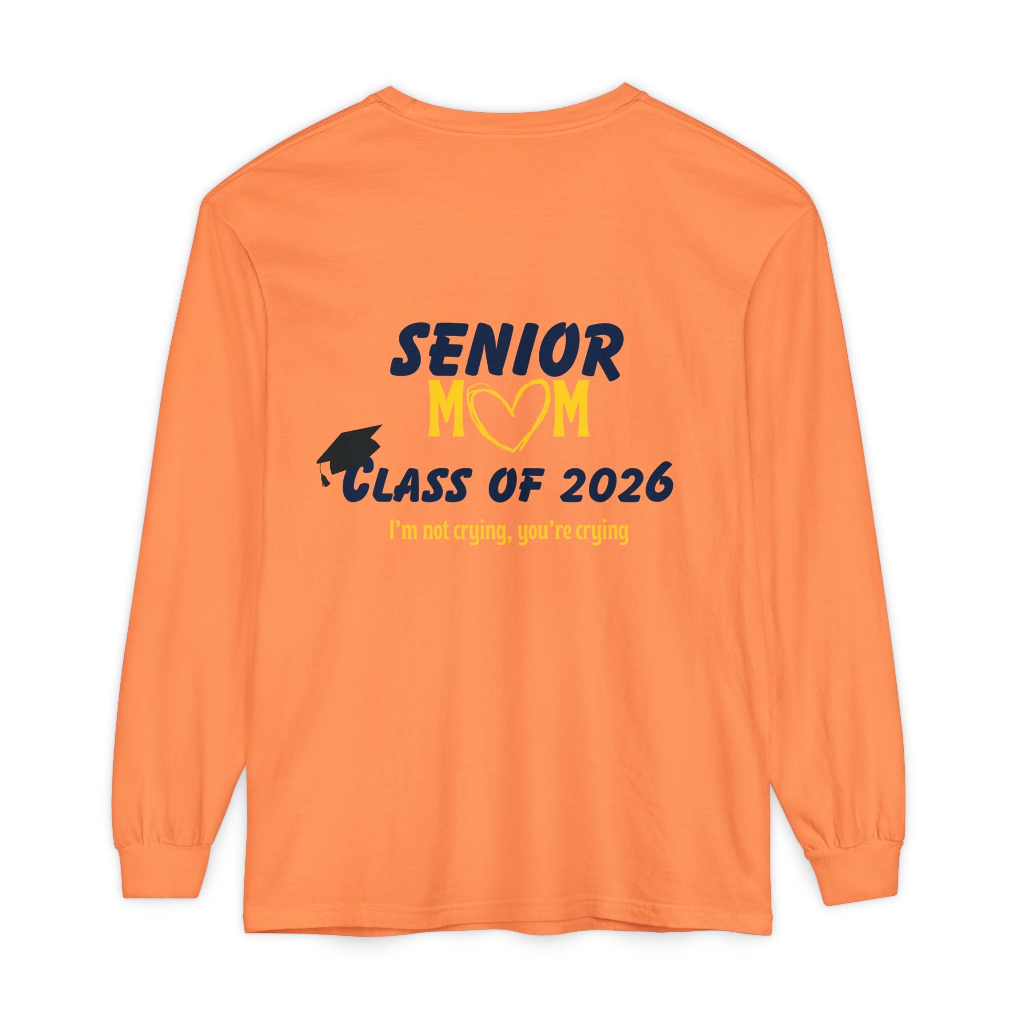 Senior Mom Class Of (2026) Customizable Gift for Mom, Long Sleeve Tee, Parent School Spirit Shirt, Personalized Mother Tee