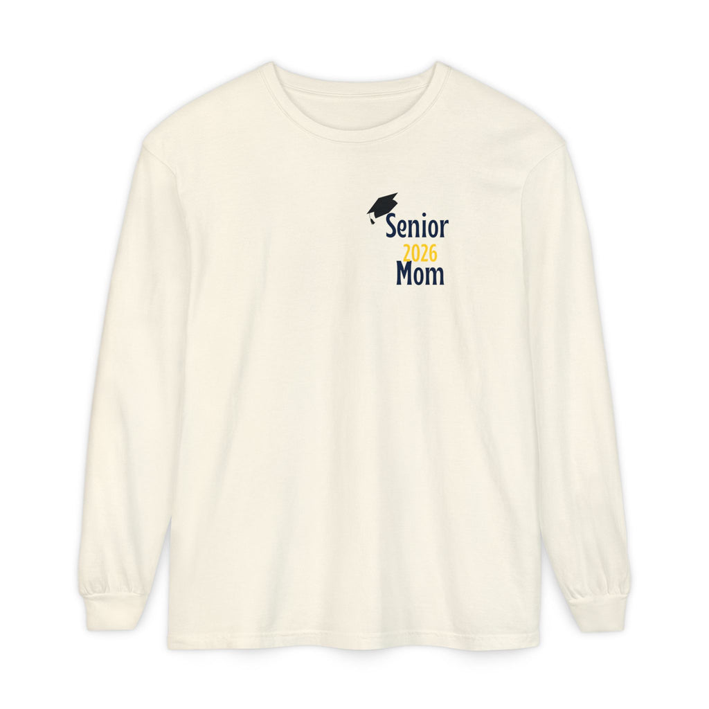 Senior Mom Class Of (2026) Customizable Gift for Mom, Long Sleeve Tee, Parent School Spirit Shirt, Personalized Mother Tee