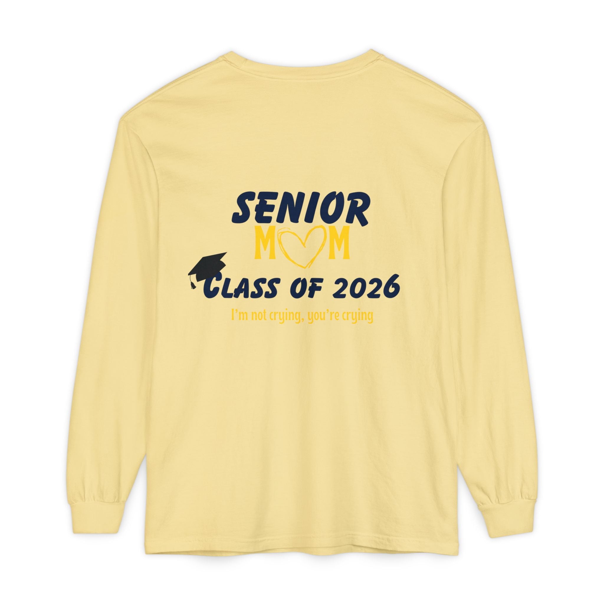 Senior Mom Class Of (2026) Customizable Gift for Mom, Long Sleeve Tee, Parent School Spirit Shirt, Personalized Mother Tee