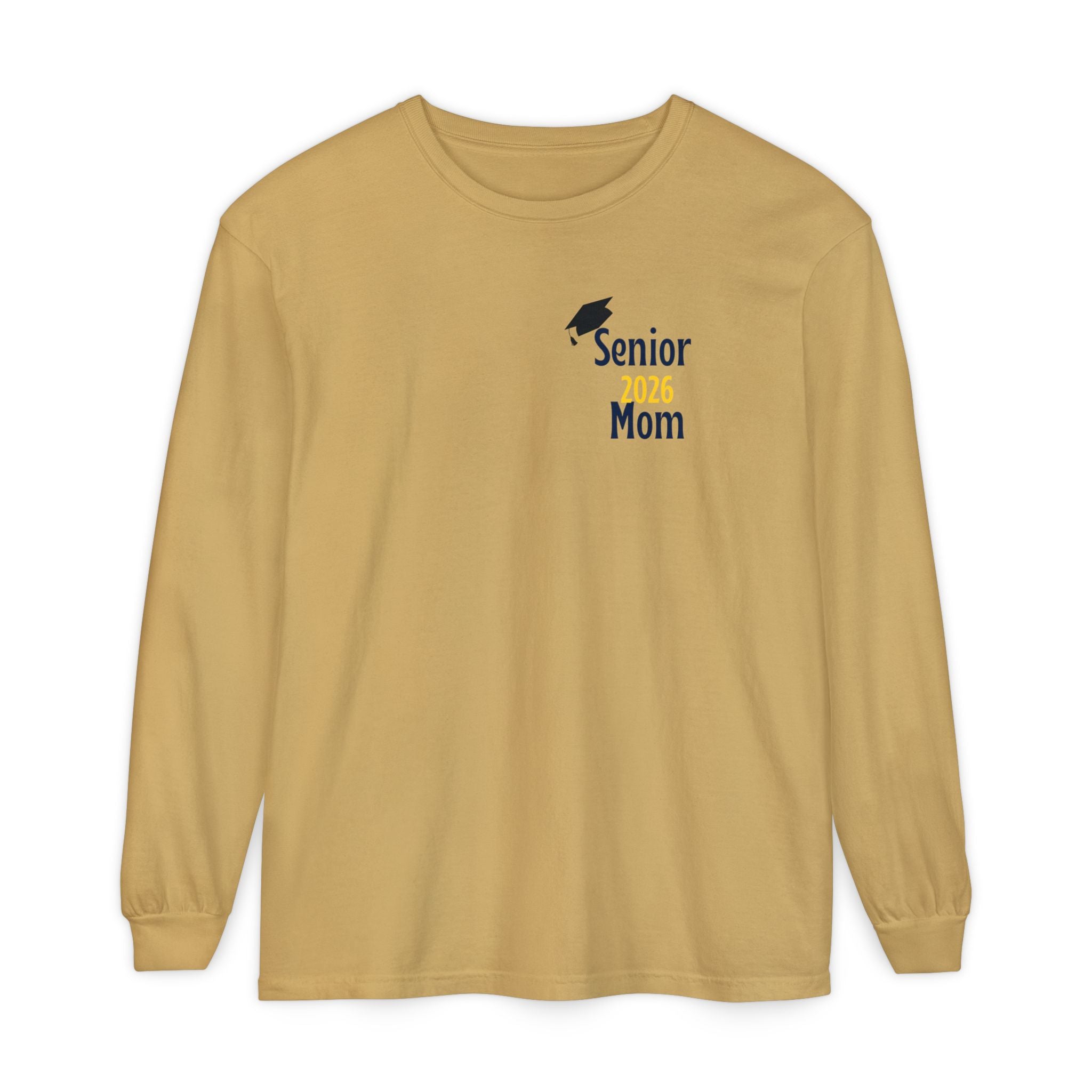 Senior Mom Class Of (2026) Customizable Gift for Mom, Long Sleeve Tee, Parent School Spirit Shirt, Personalized Mother Tee