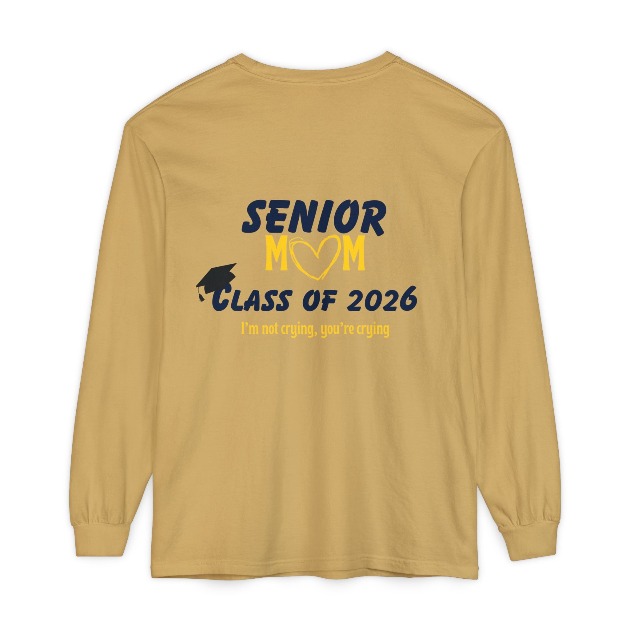 Senior Mom Class Of (2026) Customizable Gift for Mom, Long Sleeve Tee, Parent School Spirit Shirt, Personalized Mother Tee