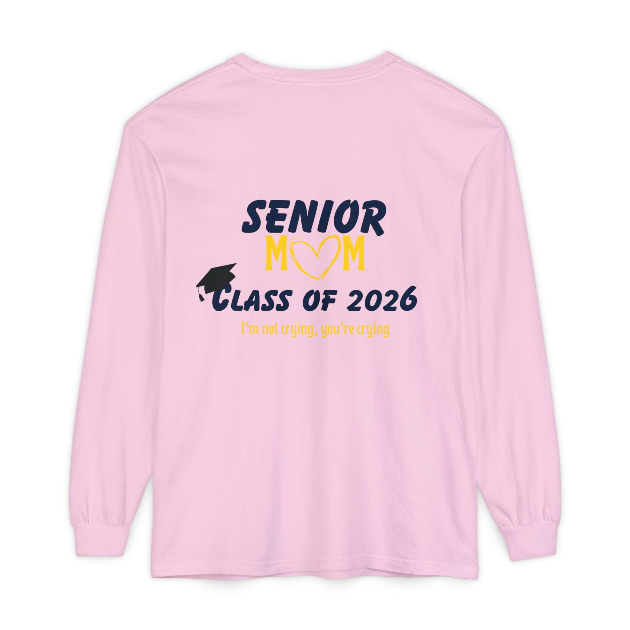 Senior Mom Class Of (2026) Customizable Gift for Mom, Long Sleeve Tee, Parent School Spirit Shirt, Personalized Mother Tee