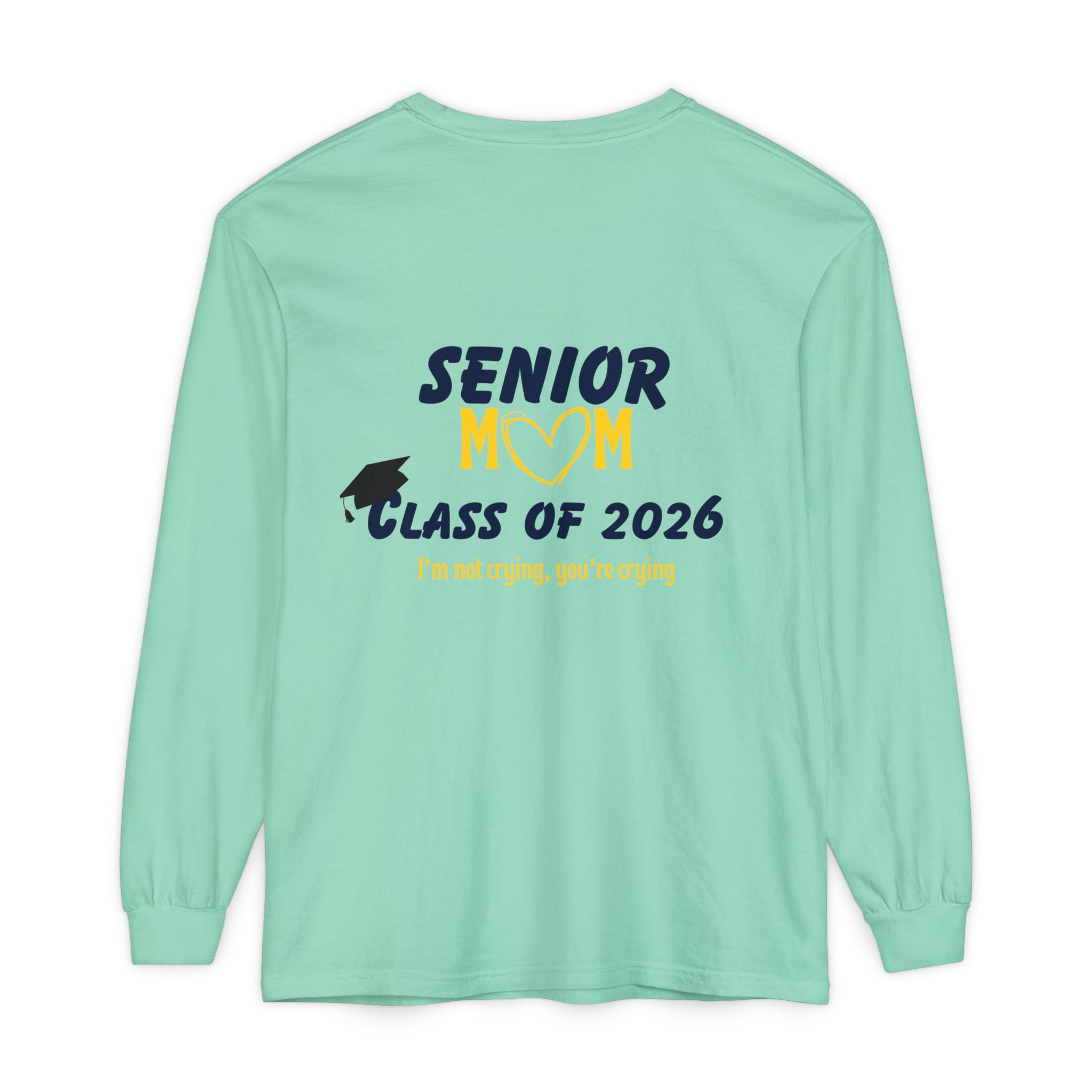 Senior Mom Class Of (2026) Customizable Gift for Mom, Long Sleeve Tee, Parent School Spirit Shirt, Personalized Mother Tee